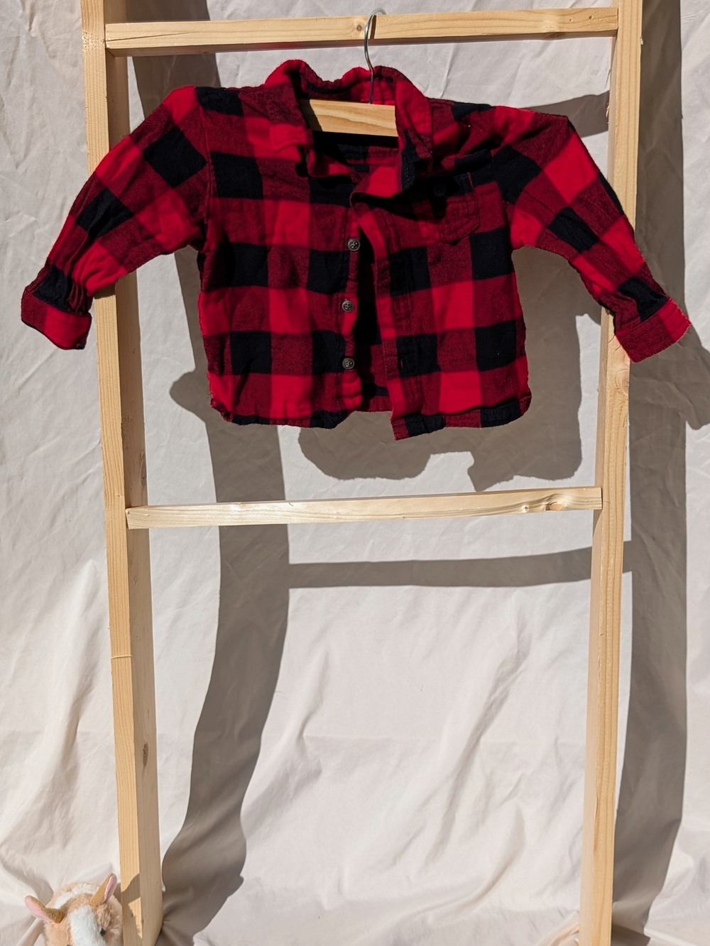 wonder nation Red & Black Buffalo Plaid Button-Down Shirt